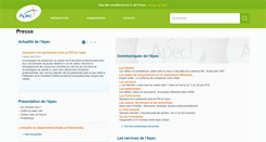 Desktop Screenshot of presse.apec.fr