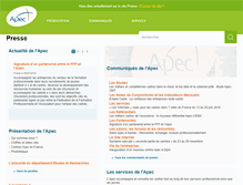 Tablet Screenshot of presse.apec.fr